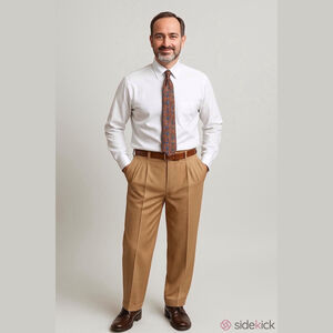 Zanella Trousers Platinum for Neiman Marcus Pleated Dress Slack Tan Pants Sz 34